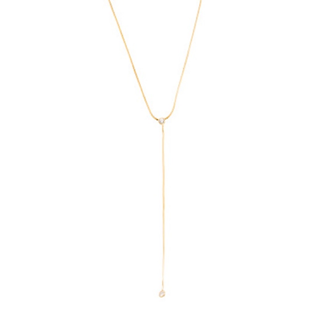 Loren Olivia Gold Plated & Crystal Drop Necklace